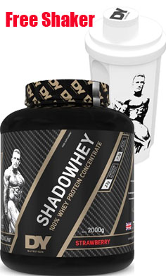Dorian Yates shadowhey + shaker