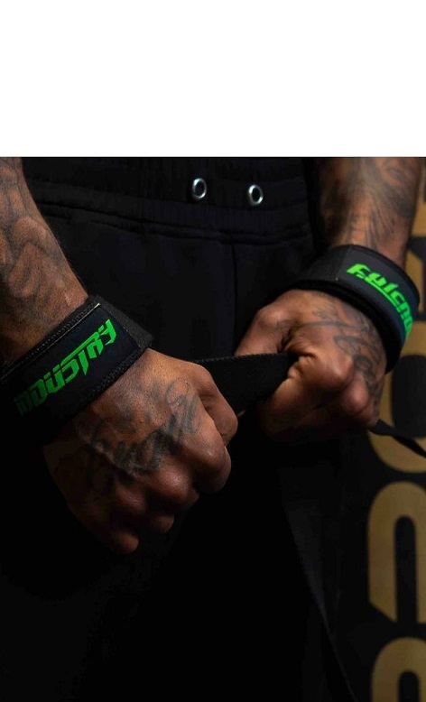 Industry Classic Lifting Straps - Black & Green - Image 4