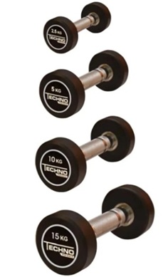 techno power round dumbbells