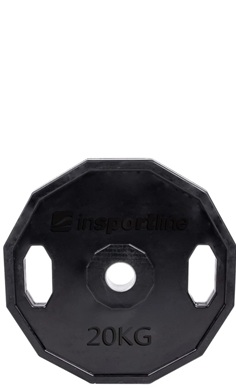 Rubber Coated Olympic Weight Plate inSPORTline Ruberton 20kg 50 mm
